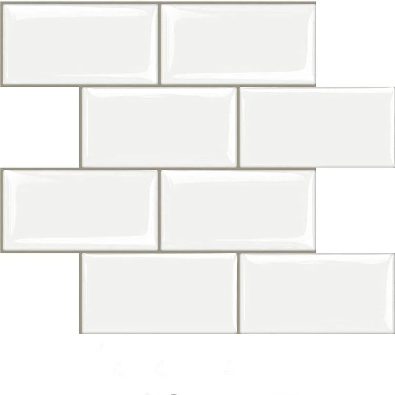 Peel-and-stick backsplashes for renters - White Subway Tile