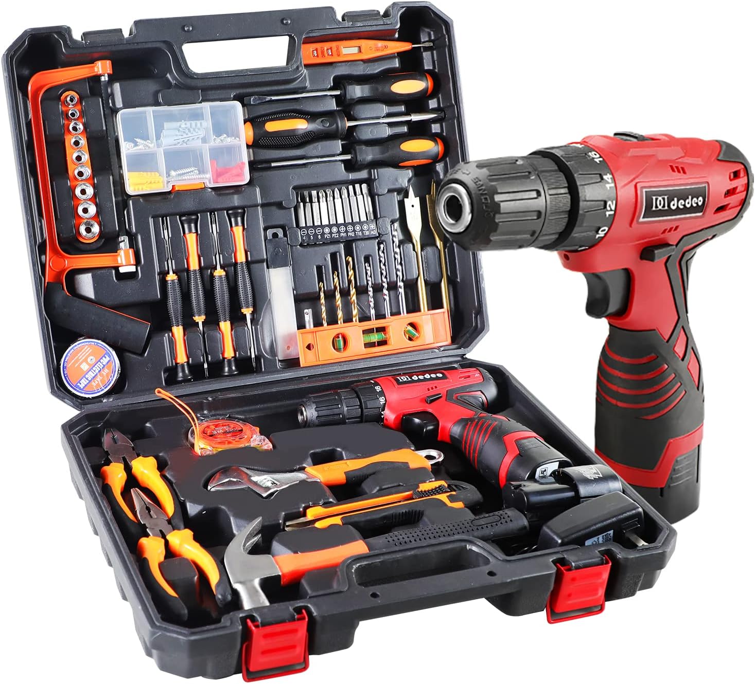 Complete Tool Set with Cordless Drill for Beginner DIYers