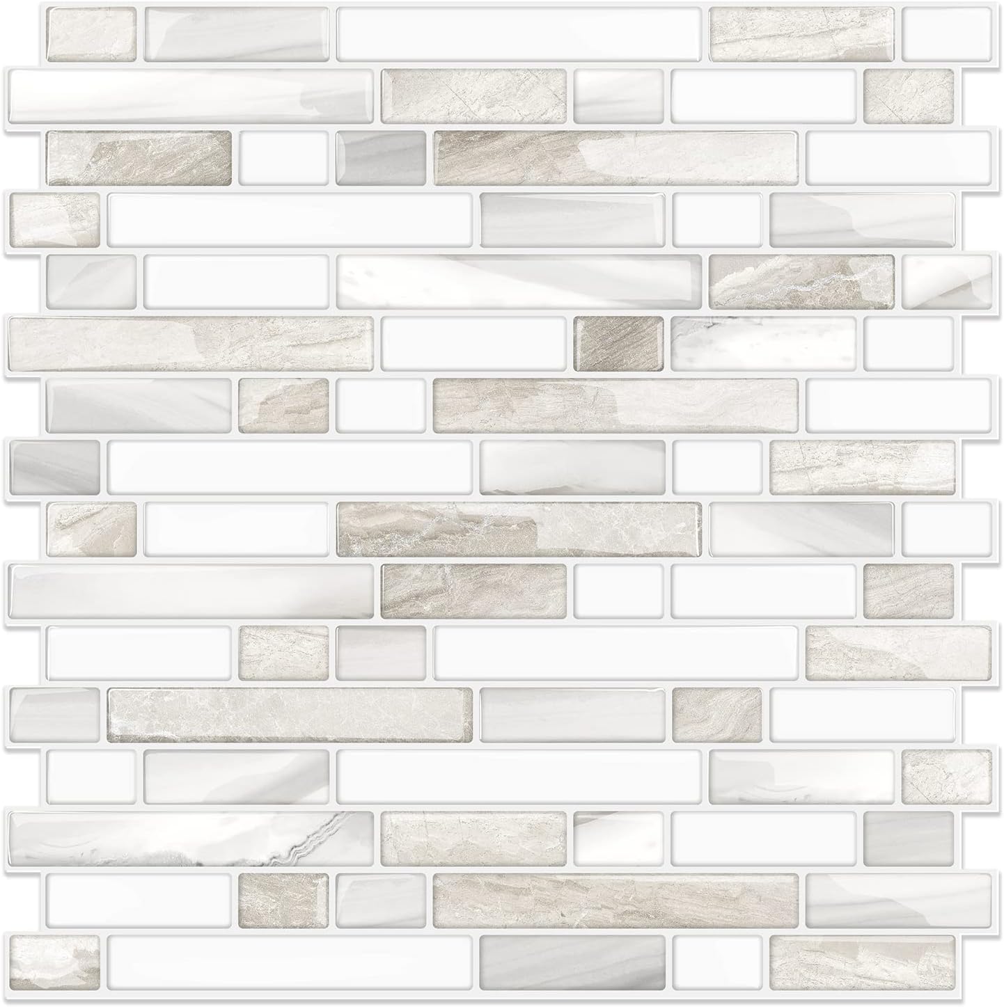 Peel-and-stick backsplashes for renters - Marble Effect Tile